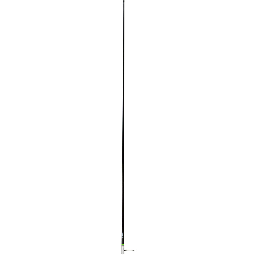 Scout 8' Black VHF Antenna 6dB Heavy Stainless Steel Ferrule w/6M RG-8x Includes PL-259 Heavy Duty Offshore Antenna KS-43 — marine antennas