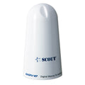 Scout Wave 4" White TV Antenna Omnidirectional 25dB Gain w/10M, 75 ohms, Cable — marine over-the-air tv antennas