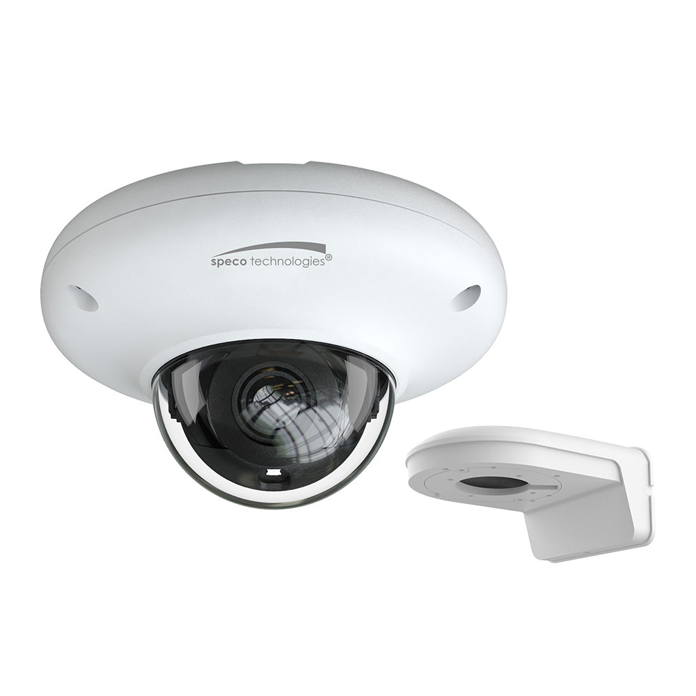 Speco Tech Speco 4MP H.265 Mini Dome AI IP IR Camera w/Wall Bracket - 2.8mm Lens - White — marine cameras - network video