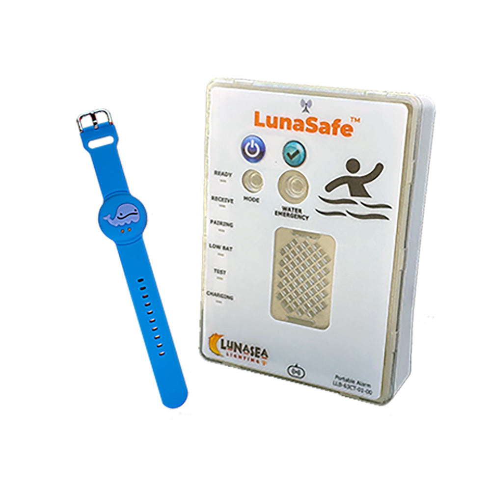 Lunasea Lighting Lunasea Water Activated RF Transmitter w/Rechargeable Alarm Receiver - Blue — marine safety lights