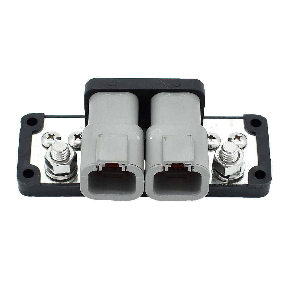 Bluewater Dual Deutsch DTP 4 Position Busbar - 5/16" Studs — marine busbars