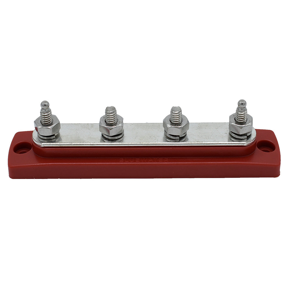 Bluewater Common Stud Busbar 4 Gang - Red — marine busbars