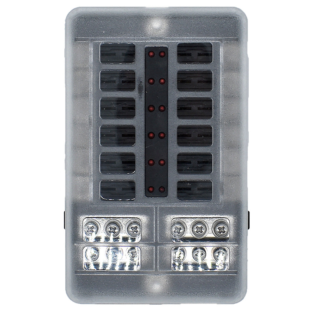 Bluewater 12 Position Fuse Block w/LEDs — marine fuse blocks & fuses