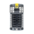 Bluewater 12 Position Fuse Block ATC w/Yellow Slide — marine fuse blocks & fuses