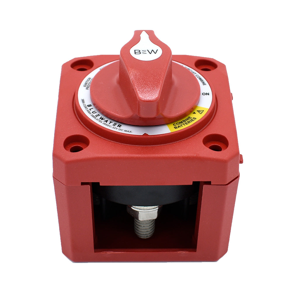 Bluewater Off/On Combine Battery Switch w/o Base - Surface Mount - Red — marine battery management