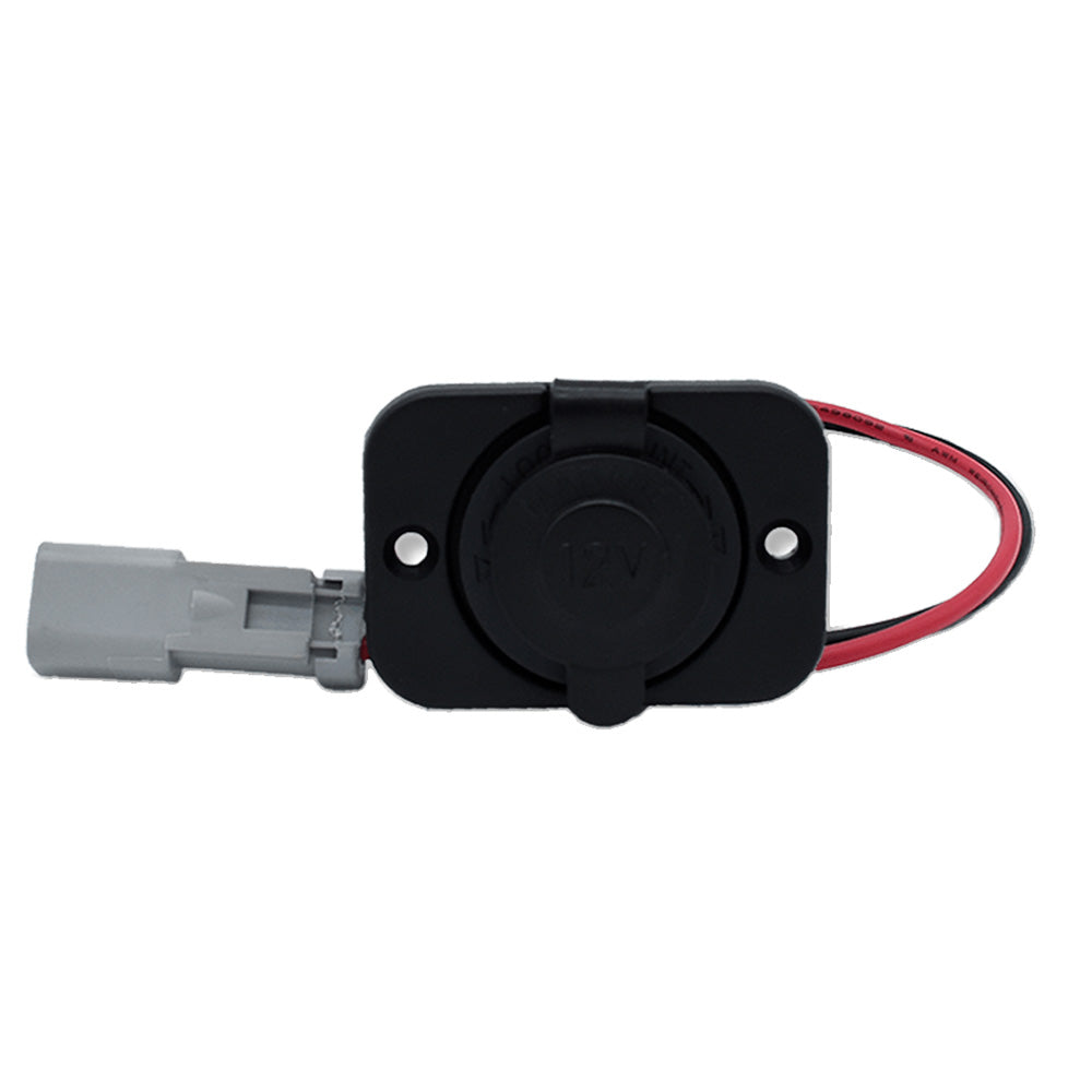 Bluewater 12V w/Single Sealed Socket w/Deutsch Connector & Plate — marine accessories