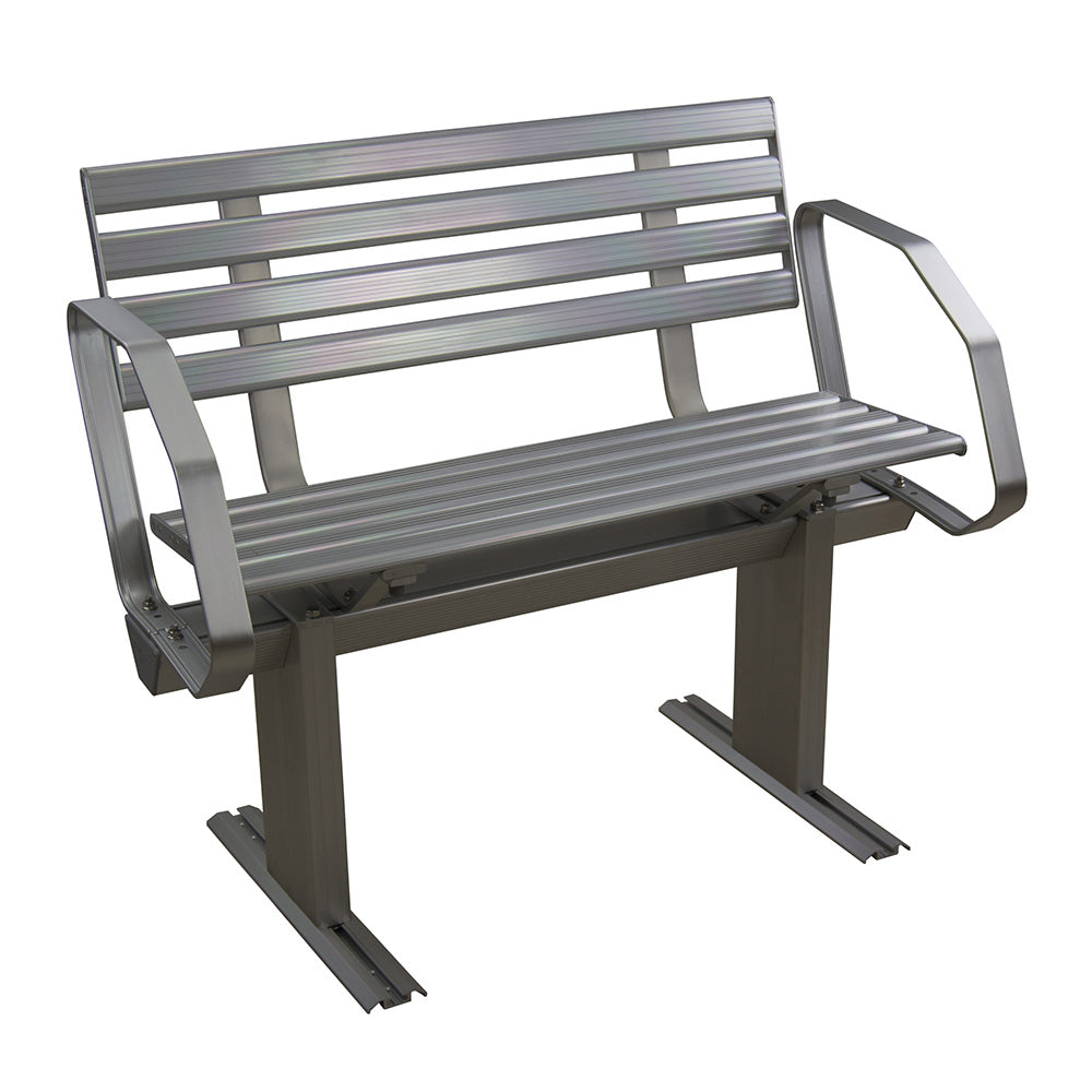 Springfield Marine Springfield Aluminum Dock Bench w/Arms — marine docking accessories