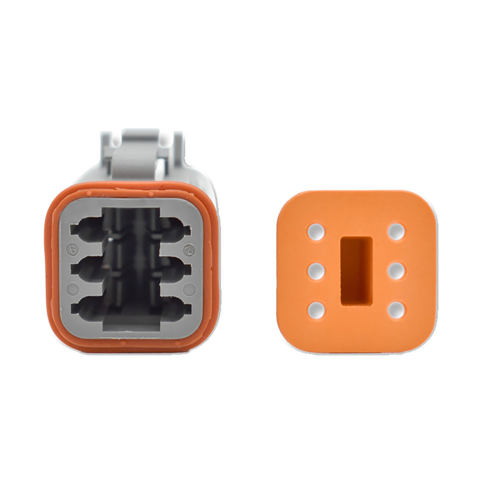 Bluewater 6 Position Female Deutsch Connector w/Wedge Lock — marine terminals