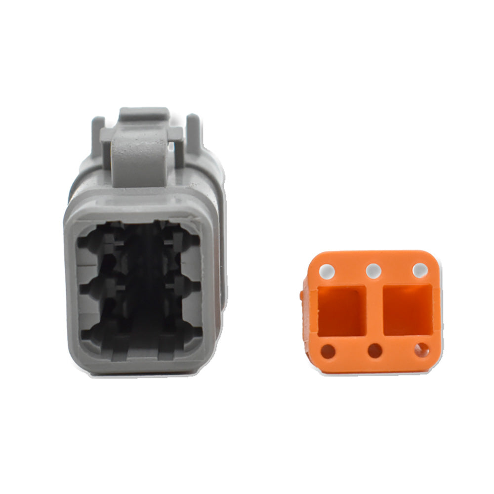 Bluewater 6 Position DTM Female Connector w/Wedge Lock — marine terminals