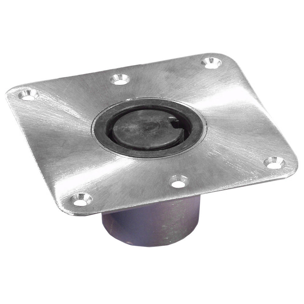 Springfield Marine Springfield 2-3/8" Plug-In™ Stainless Steel Square Base - 7"x7" — marine seating
