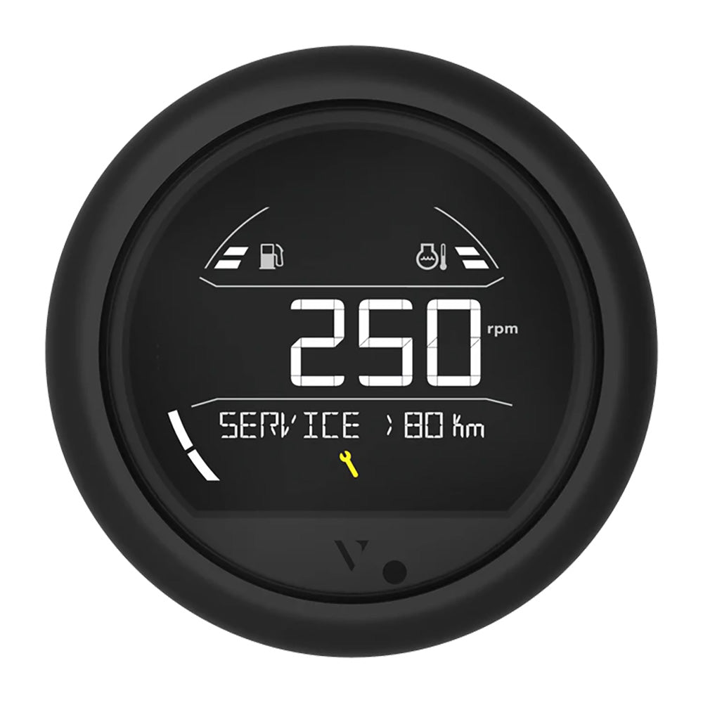 Veratron VL Digital 85 w/Round Black Bezel — marine gauges