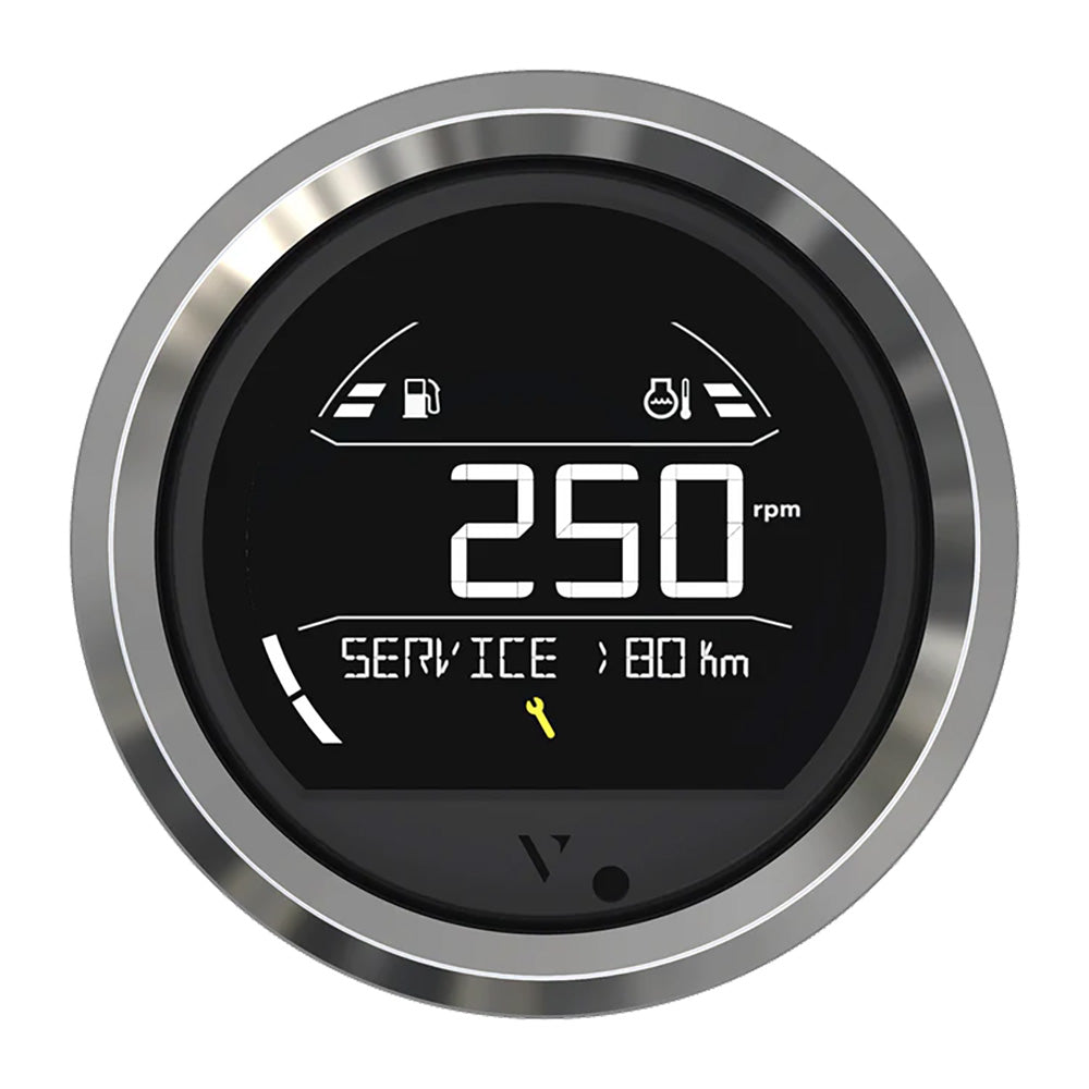 Veratron VL Digital 85 w/Triangular Chrome Bezel — marine gauges