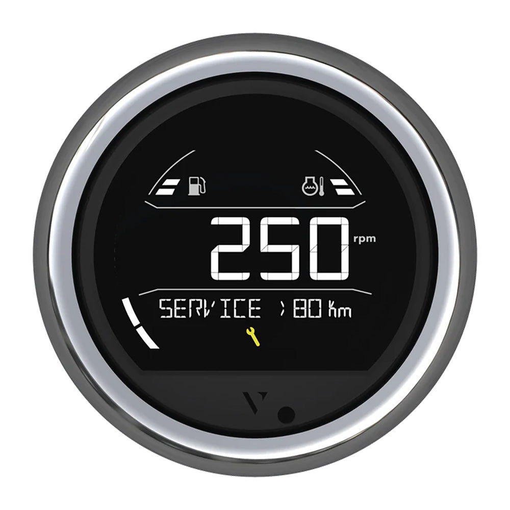 Veratron VL Digital 85 w/Round Chrome Bezel — marine gauges