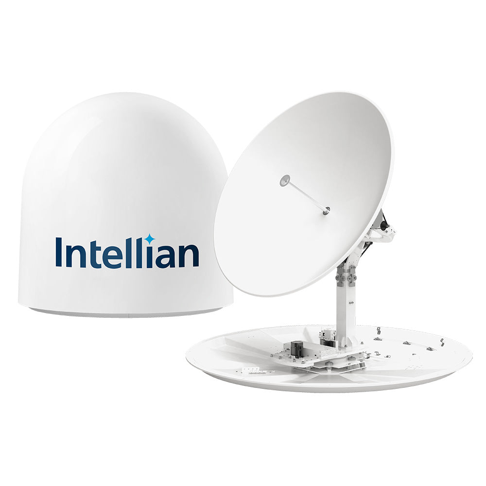 Intellian t130N 1.25M Maritime Global Satellite TV Antenna System in v130NX Matching Radome — marine satellite tv antennas