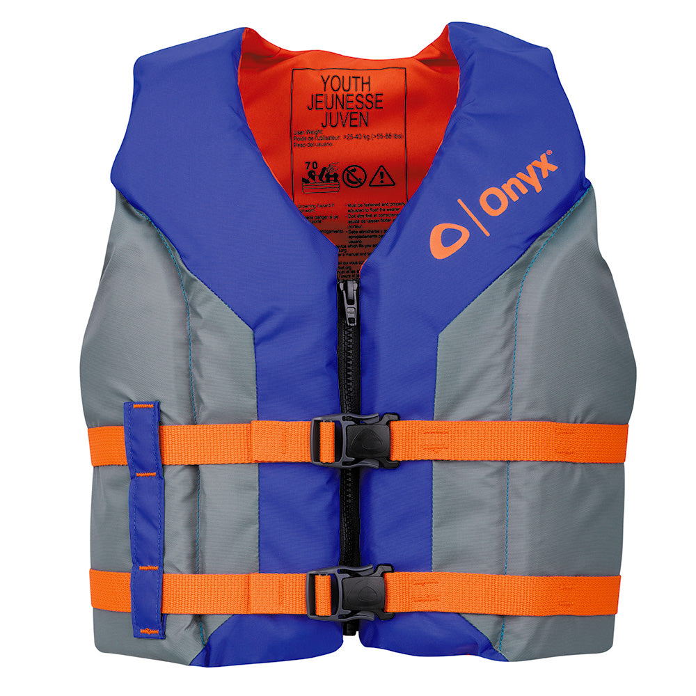Onyx Outdoor Onyx Shoal All Adventure Youth Life Jacket - Blue — marine personal flotation devices