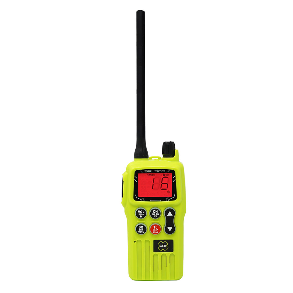 ACR Electronics ACR SR303 Survival Radio VHF Multi-Channel GMDSS/FCC/MED w/Replaceable Lithium Ion Battery — marine vhf - handheld