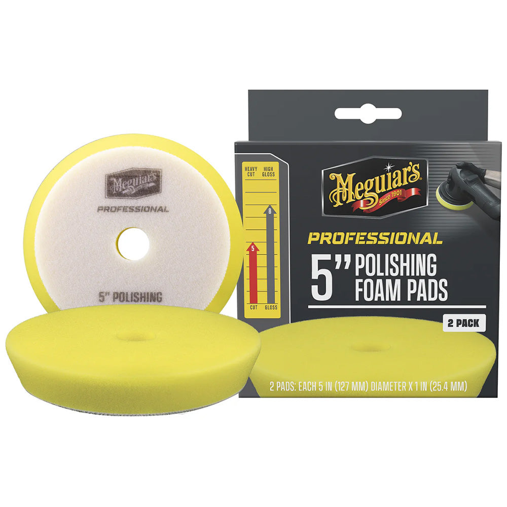 Meguiar's Professional 5" Polishing Foam Pads *2-Pack — marine cleaning