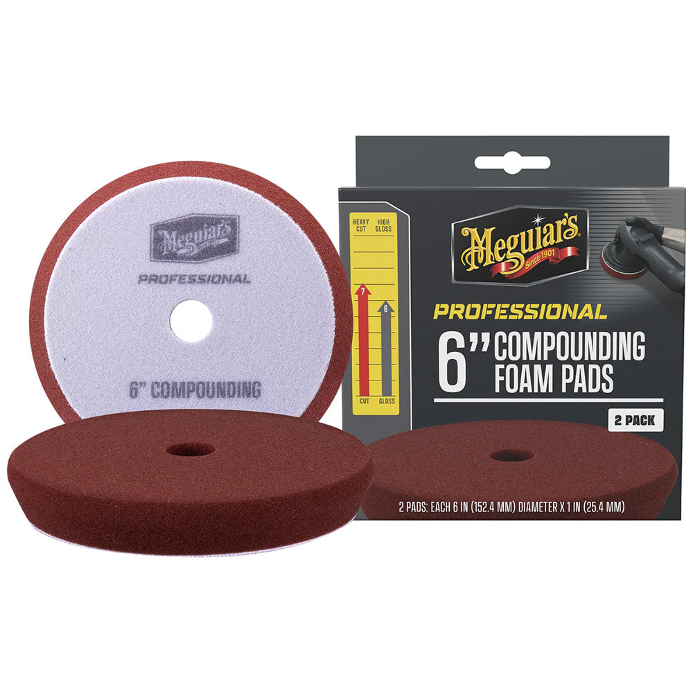 Meguiar's Professional 6" Compounding Foam Pads *2-Pack — marine cleaning