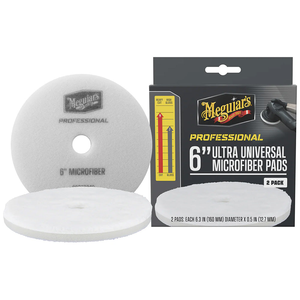 Meguiar's Professional 6" Ultra Universal Microfiber Pads *2-Pack — marine cleaning