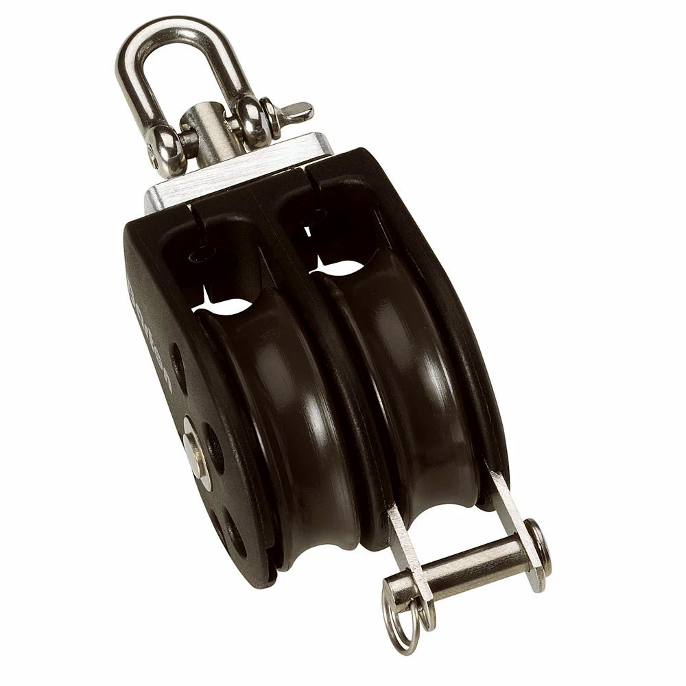 Barton Marine Barton Size 5 54mm Plain Bearing Pulley Block Double Swivel & Becket — marine blocks