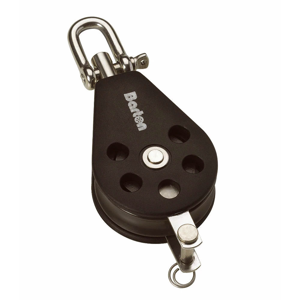 Barton Marine Barton Size 2 35mm Plain Bearing Pulley Block Single Swivel & Becket — marine blocks