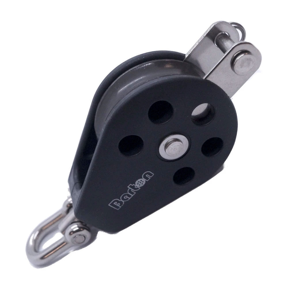 Barton Marine Barton Size 3 45mm Plain Bearing Pulley Block Single Swivel & Becket — marine blocks