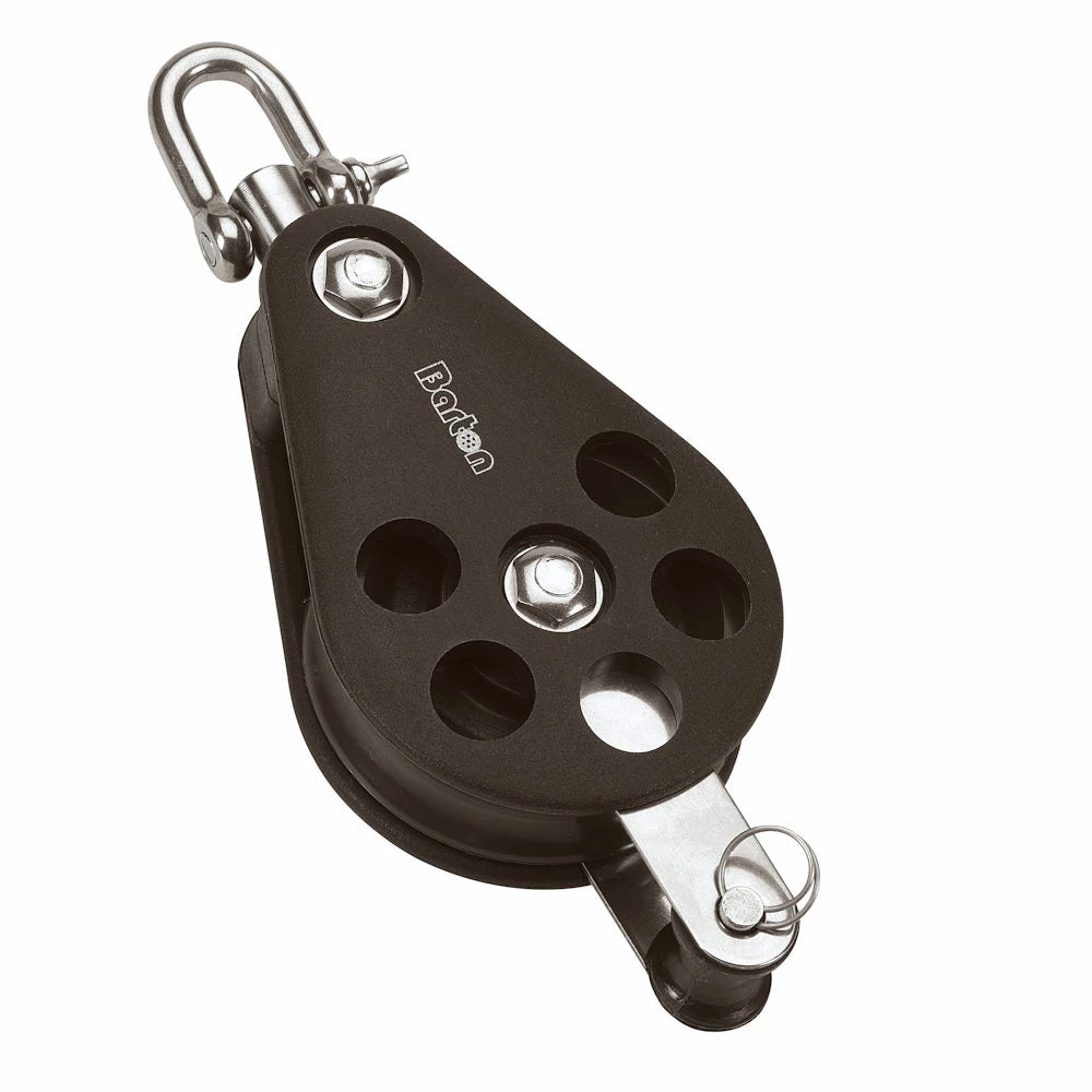 Barton Marine Barton Size 5 54mm Plain Bearing Pulley Block Single Swivel & Becket — marine blocks