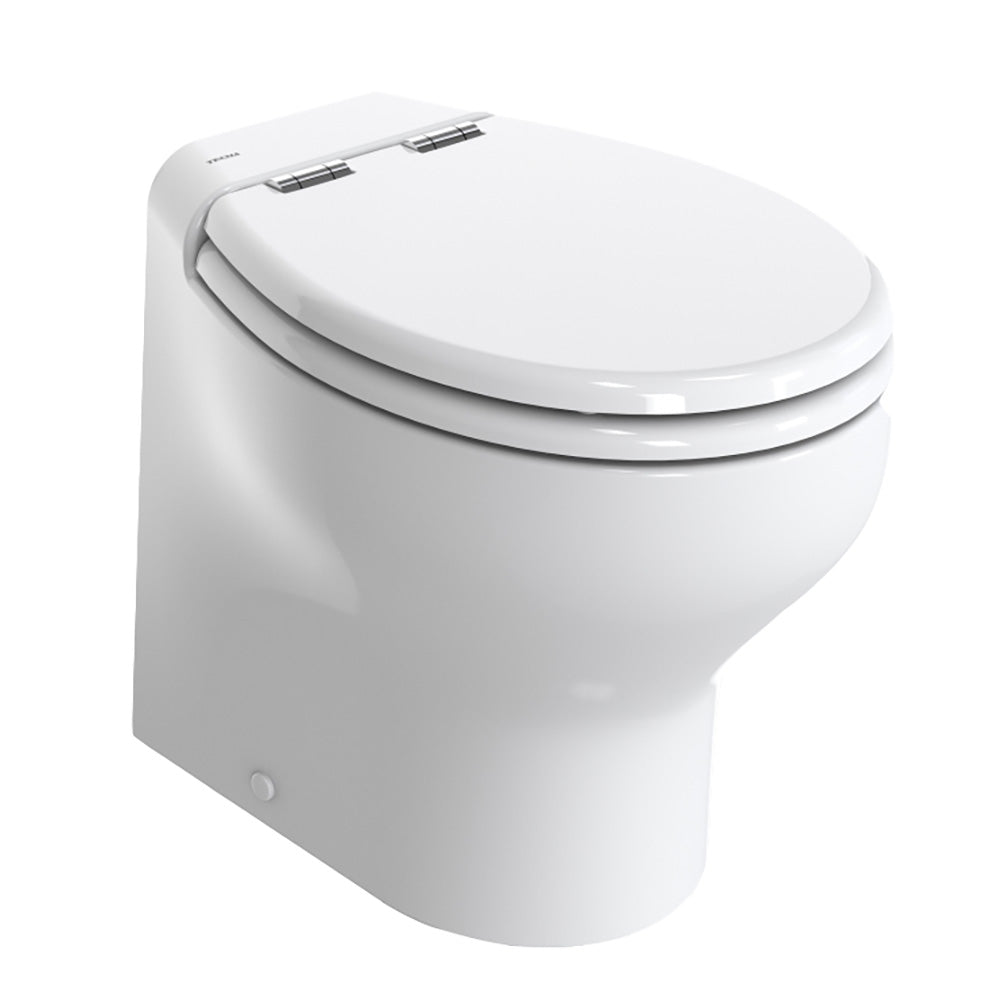 Thetford Marine Thetford Silence Plus 2G w/Wood Polyester Soft Close Seat & Standard Solenoid - High, White - 12V — marine marine sanitation