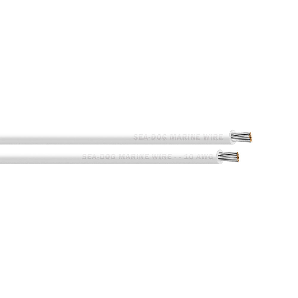 Sea-Dog 10 AWG White Primary Wire - 100' — marine wire