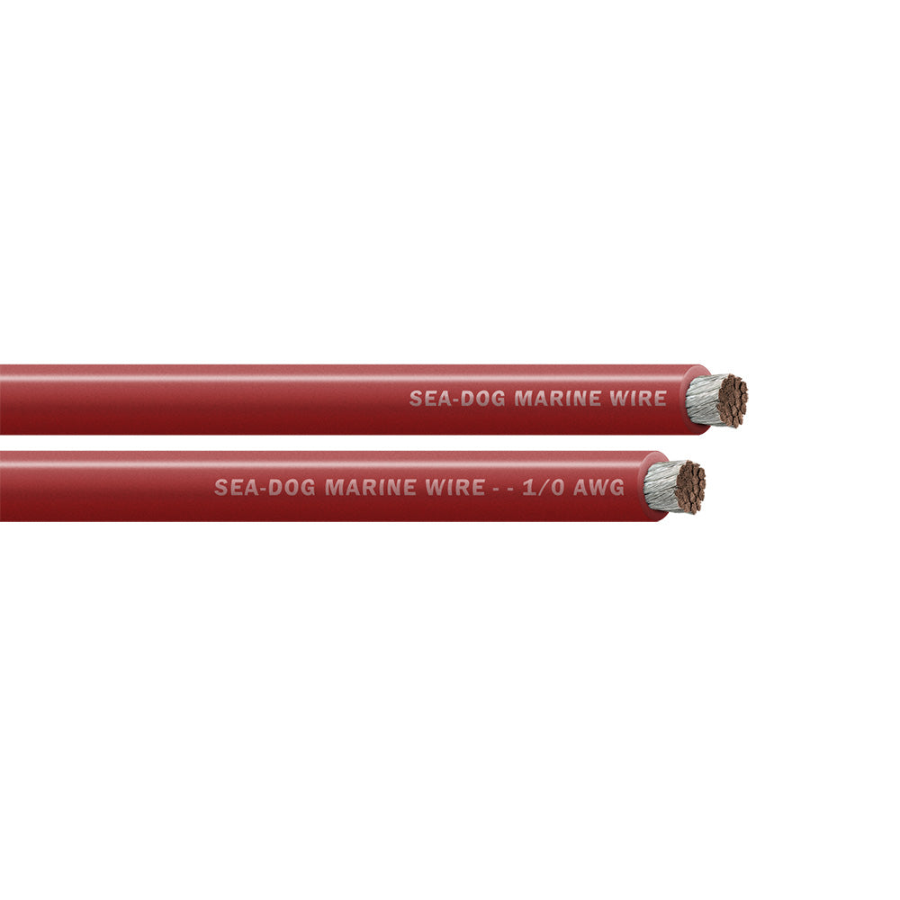 Sea-Dog 1/0 AWG Red Battery Cable - 50' — marine wire