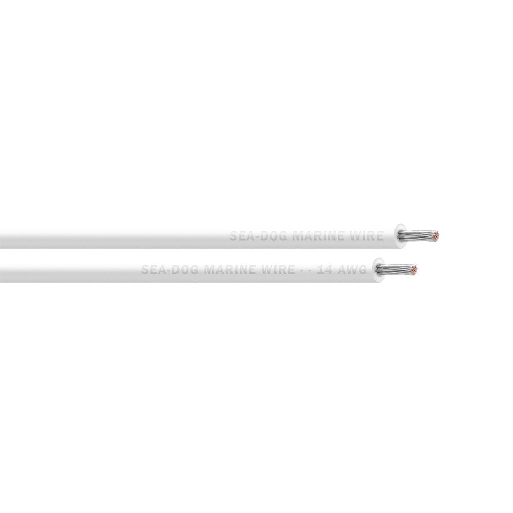 Sea-Dog 14 AWG White Primary Wire - 100' — marine wire