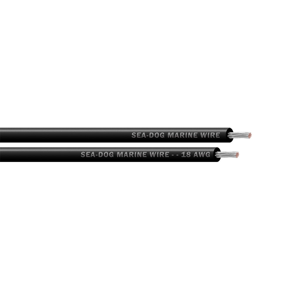 Sea-Dog 18 AWG Black Primary Wire - 100' — marine wire