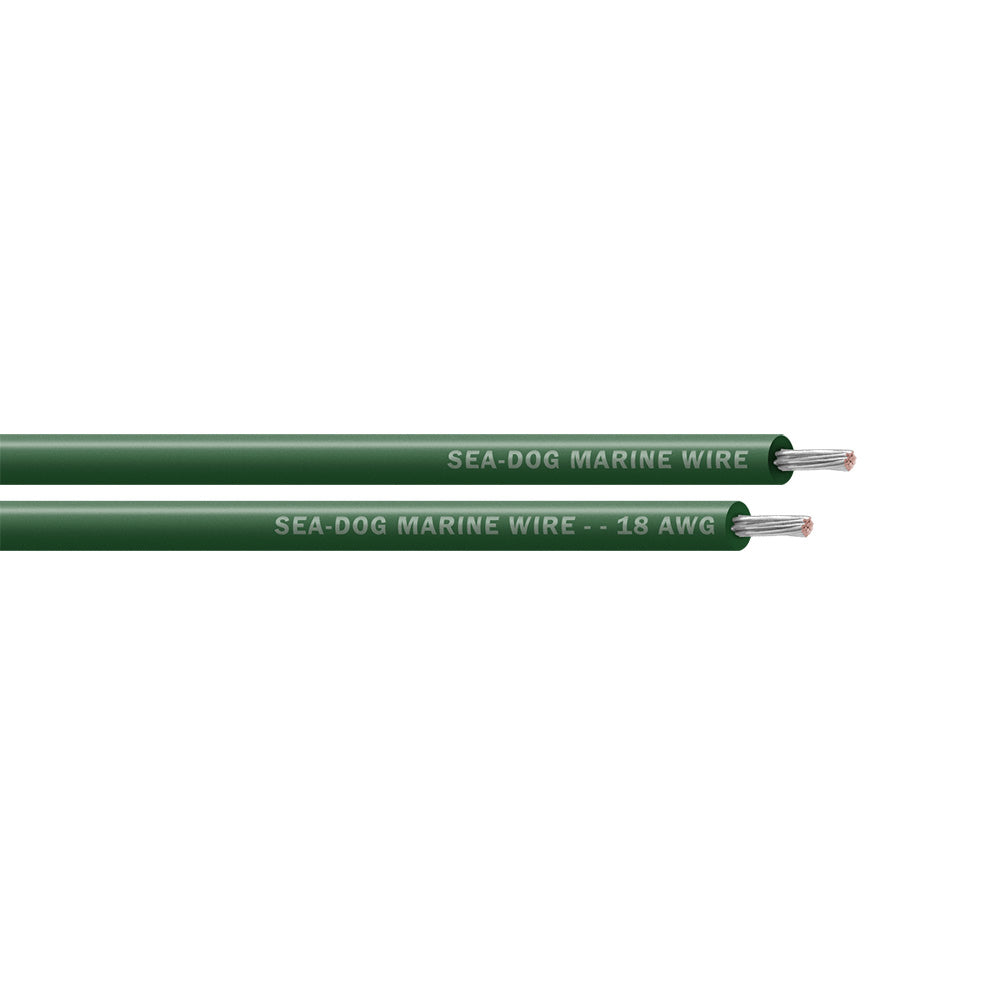 Sea-Dog 18 AWG Green Primary Wire - 100' — marine wire