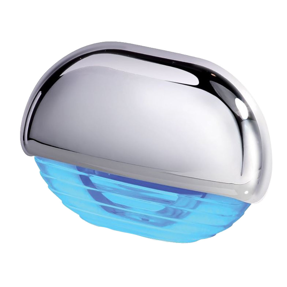 Hella Marine Blue LED Easy Fit Step Light - Polished 315 Stainless Steel Cap — marine interior / courtesy light