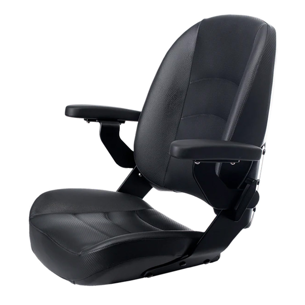 Shockwave Seats Shockwave S5 Corbin Mid-Back Seat - Onyx Black — marine seating