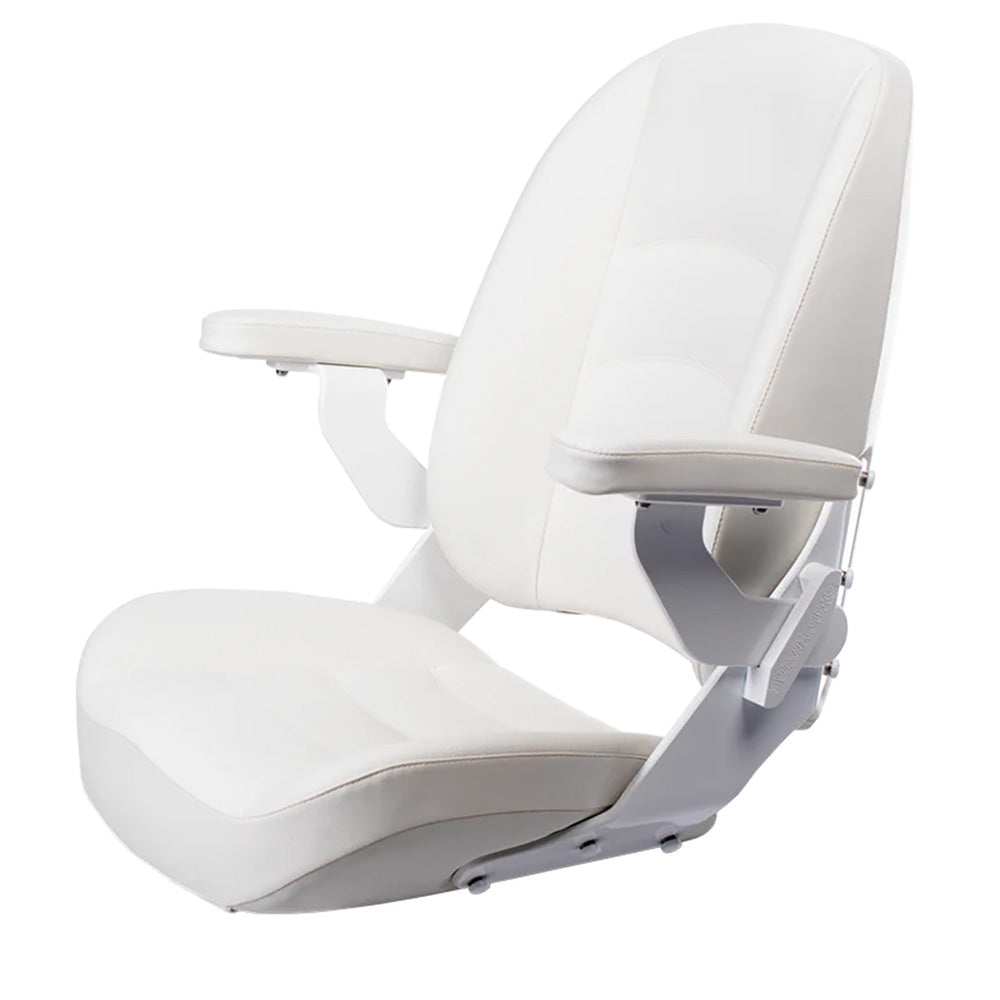 Shockwave Seats Shockwave S5 Corbin Mid-Back Seat - Storm White — marine seating