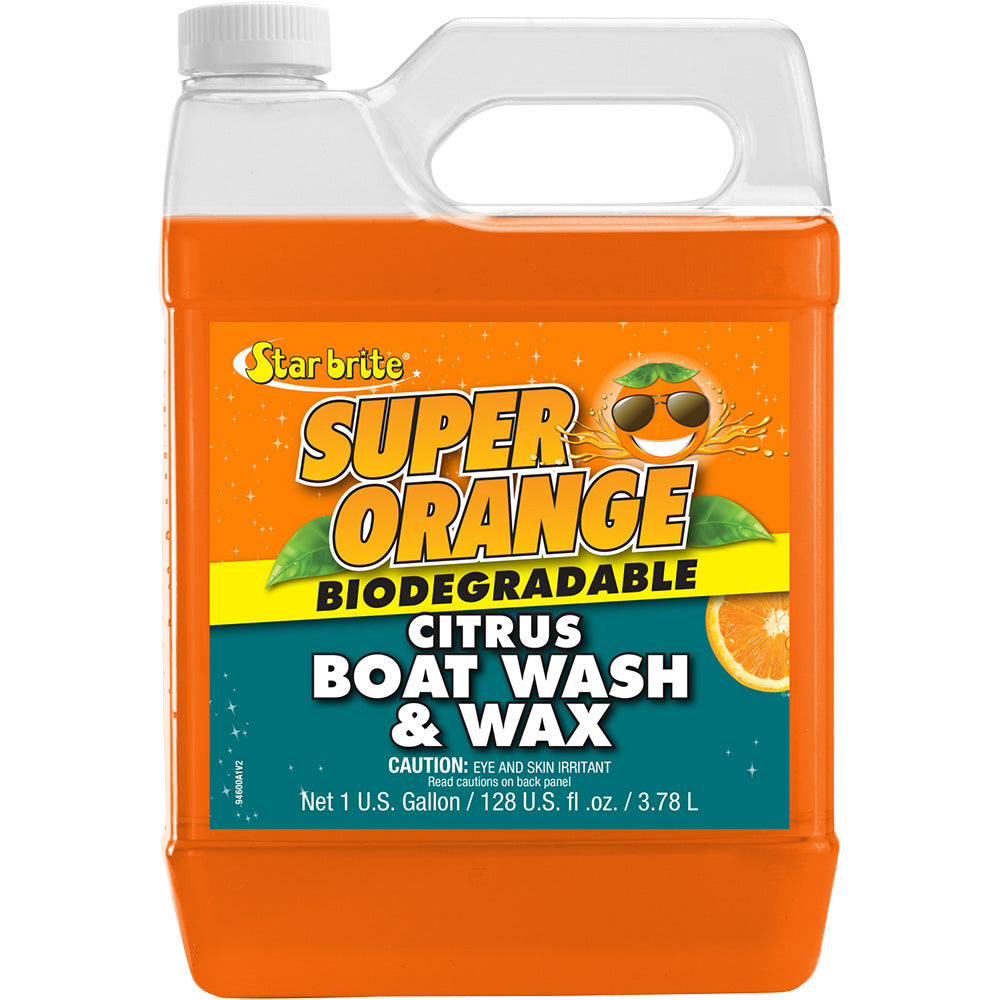Star brite Super Orange Citrus Boat Wash & Wax - Fresh & Salt Water - 1 Gallon — marine cleaning