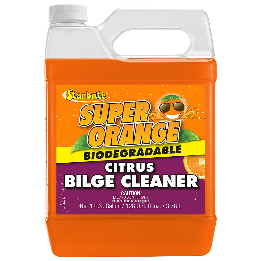 Star brite Super Orange Citrus Bilge Cleaner - Emulsifies Oil, Fuel - 1 Gallon — marine cleaning