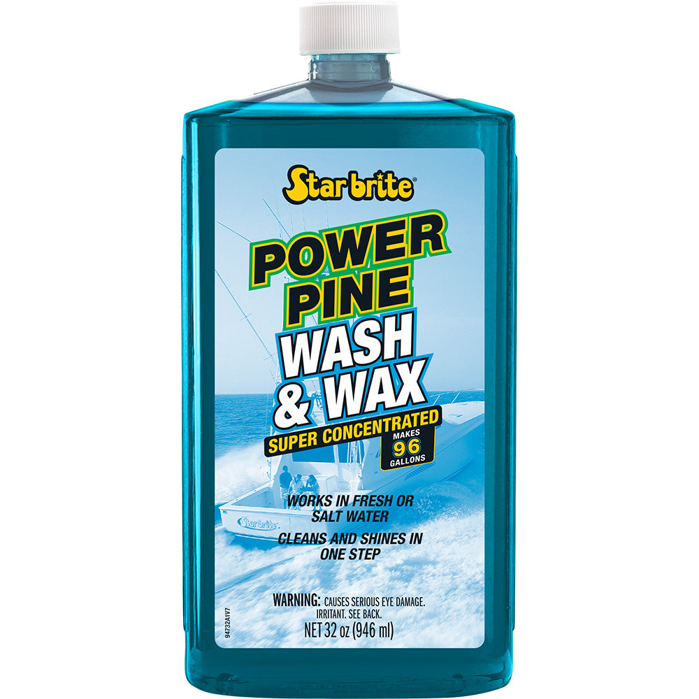 Star brite Power Pine Boat Wash & Wax - Concentrated Marine Grade Formula - 32 oz — marine cleaning