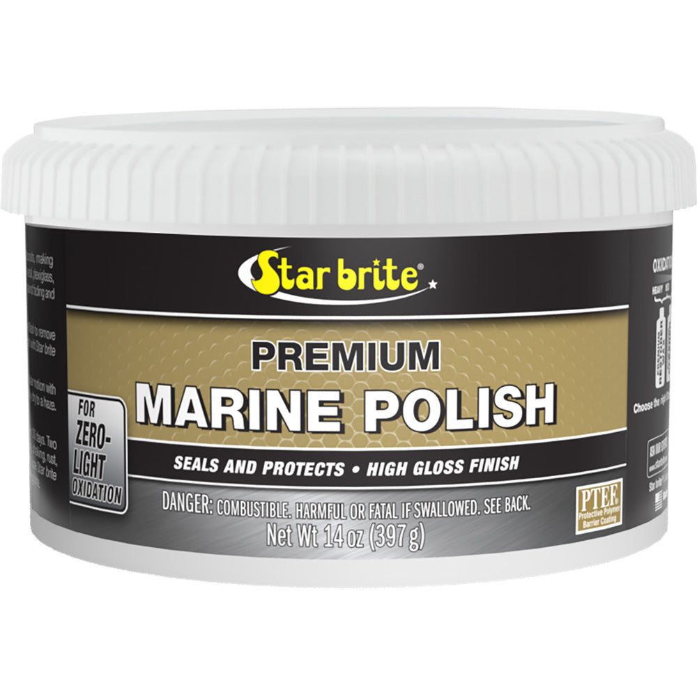 Star brite Premium Marine Polish - UV Protection & High Gloss Finish - 14 oz — marine cleaning