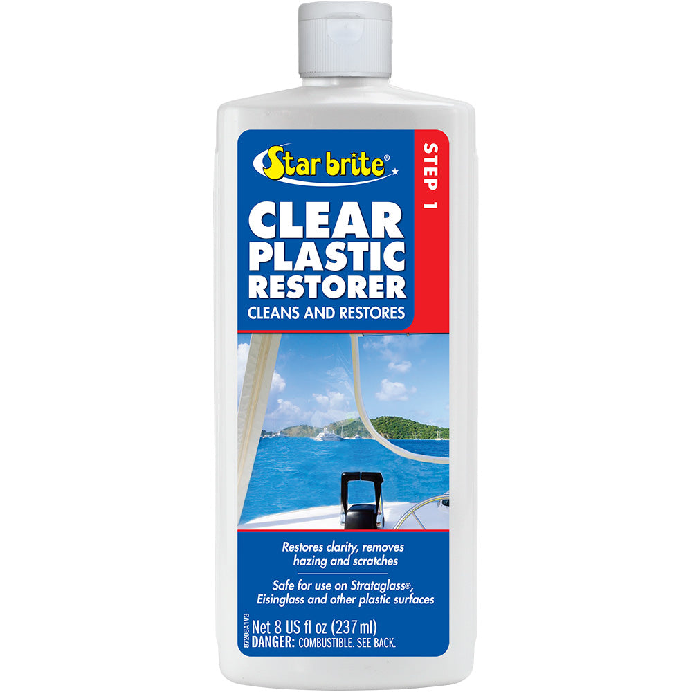 Star brite Clear Plastic Restorer - Step 1 - 8 oz — marine cleaning