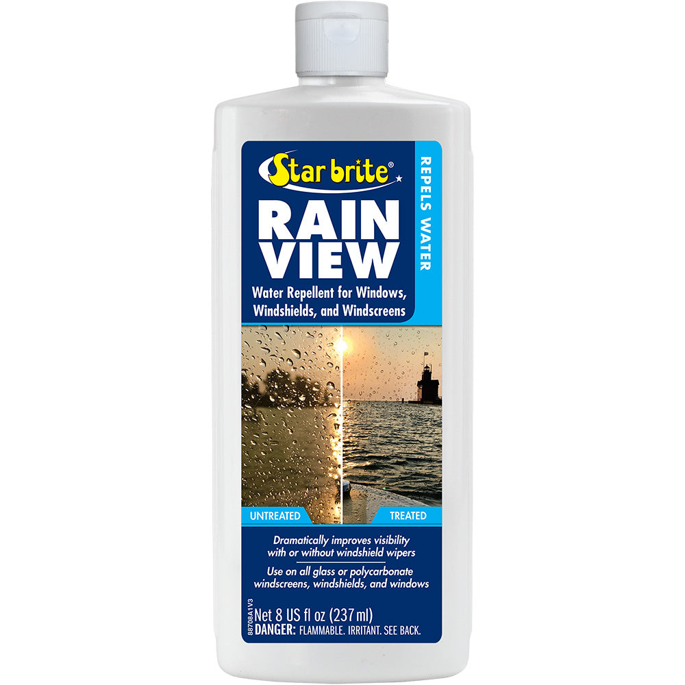 Star brite Rain View - Rain Repellent f/Windshields & Windows - 8 oz — marine cleaning