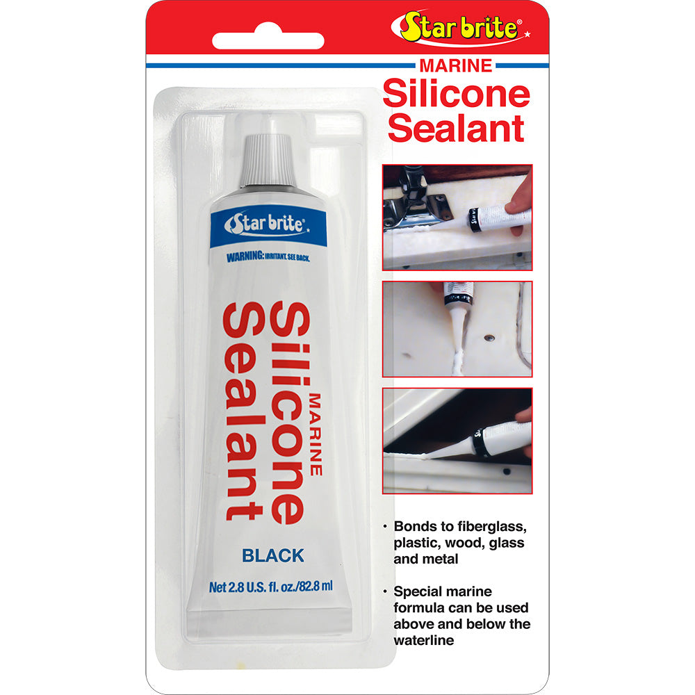Star brite Marine Silicone Sealant - Black - 2.8 oz — marine adhesives/sealants/tapes