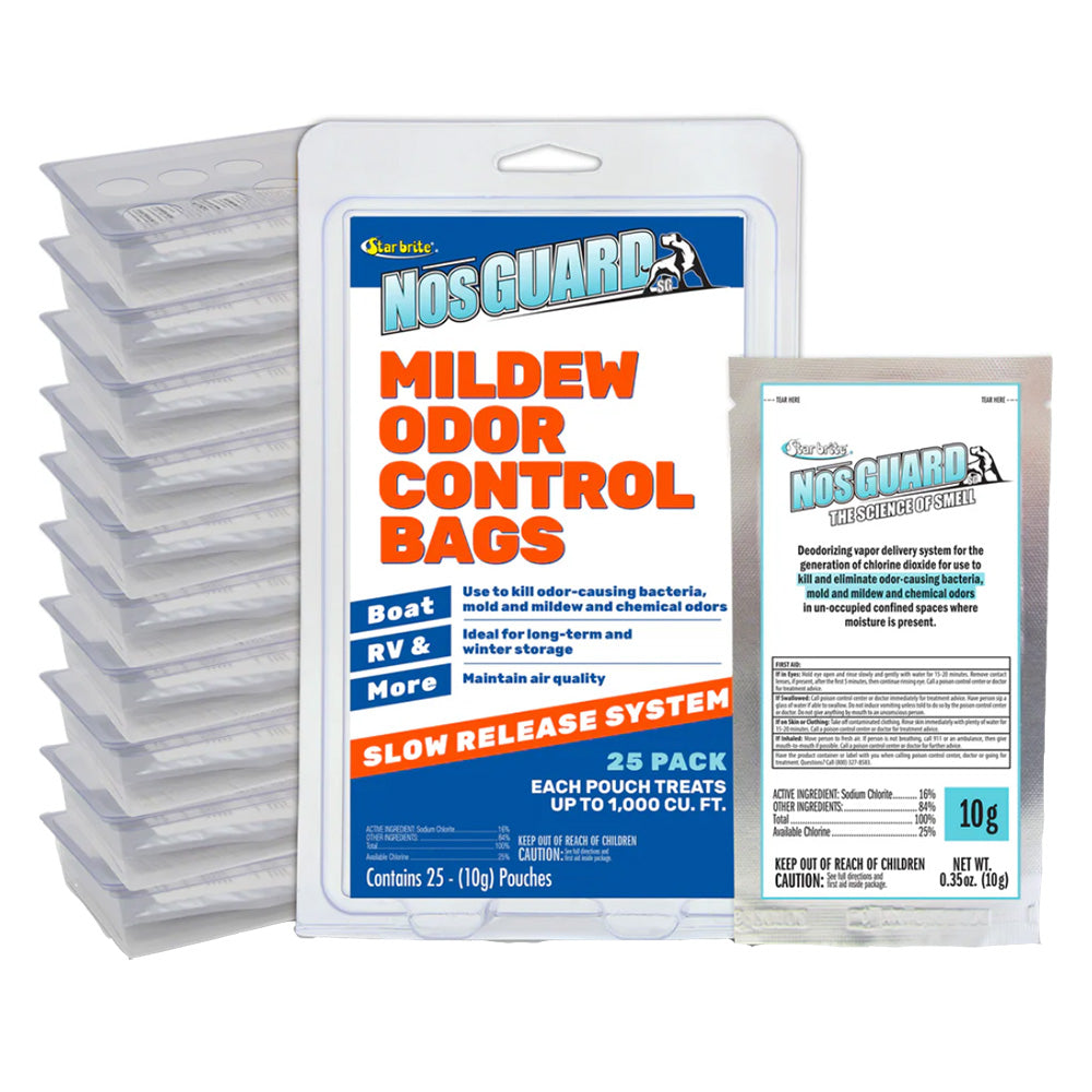 Star brite NosGUARD Mildew Odor Control Bags Slow Release System *25-Pack — marine cleaning