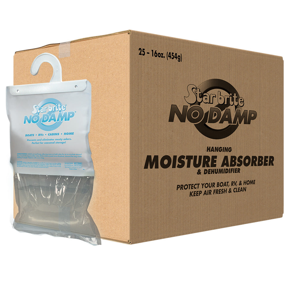 Star brite No Damp Moisture Absorber & Dehumidifier Hanging Bag - 16 oz *25 Pack — marine cleaning