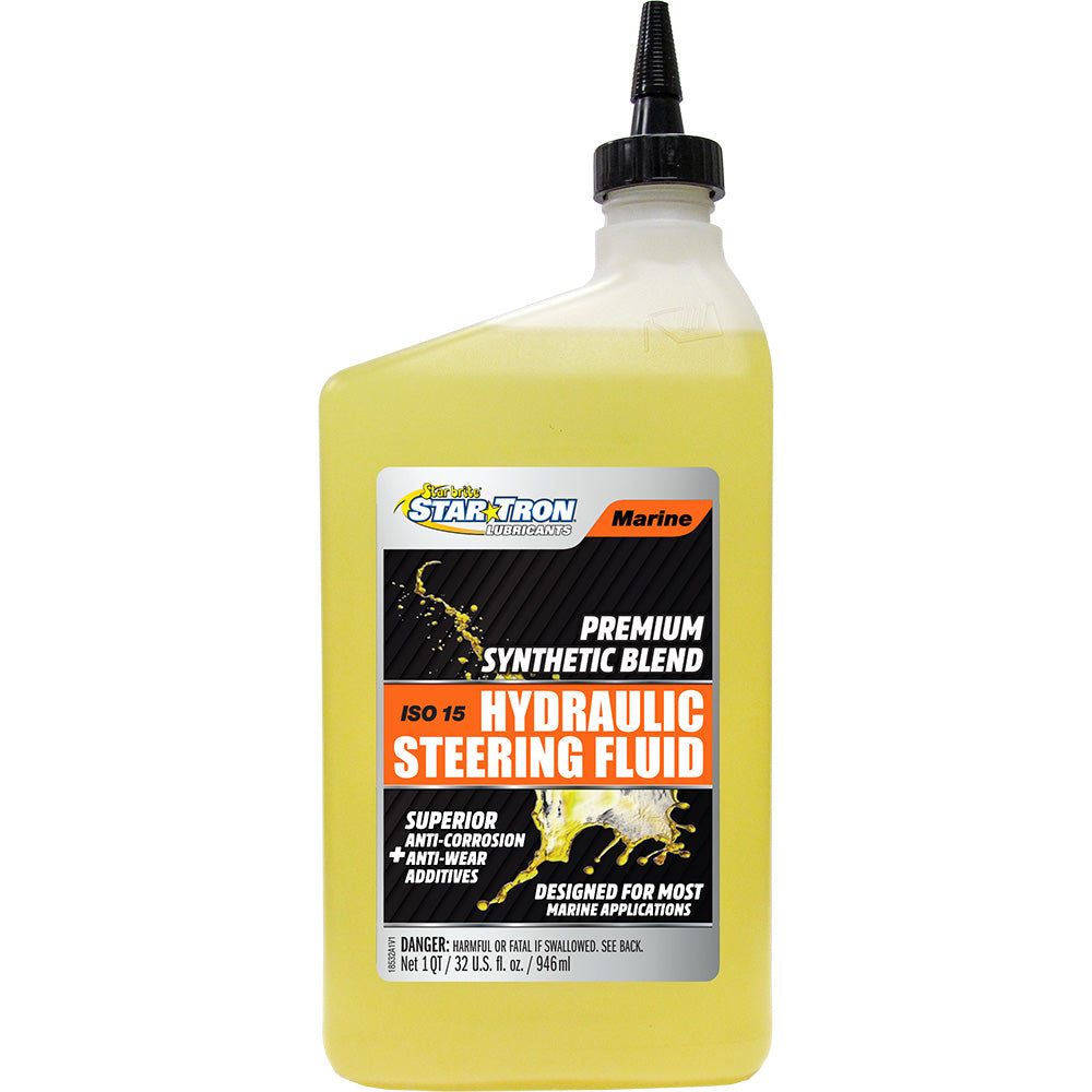 Star brite Hydraulic Steering Fluid - ISO 15 Marine Synthetic Blend - 32 oz — marine steering systems