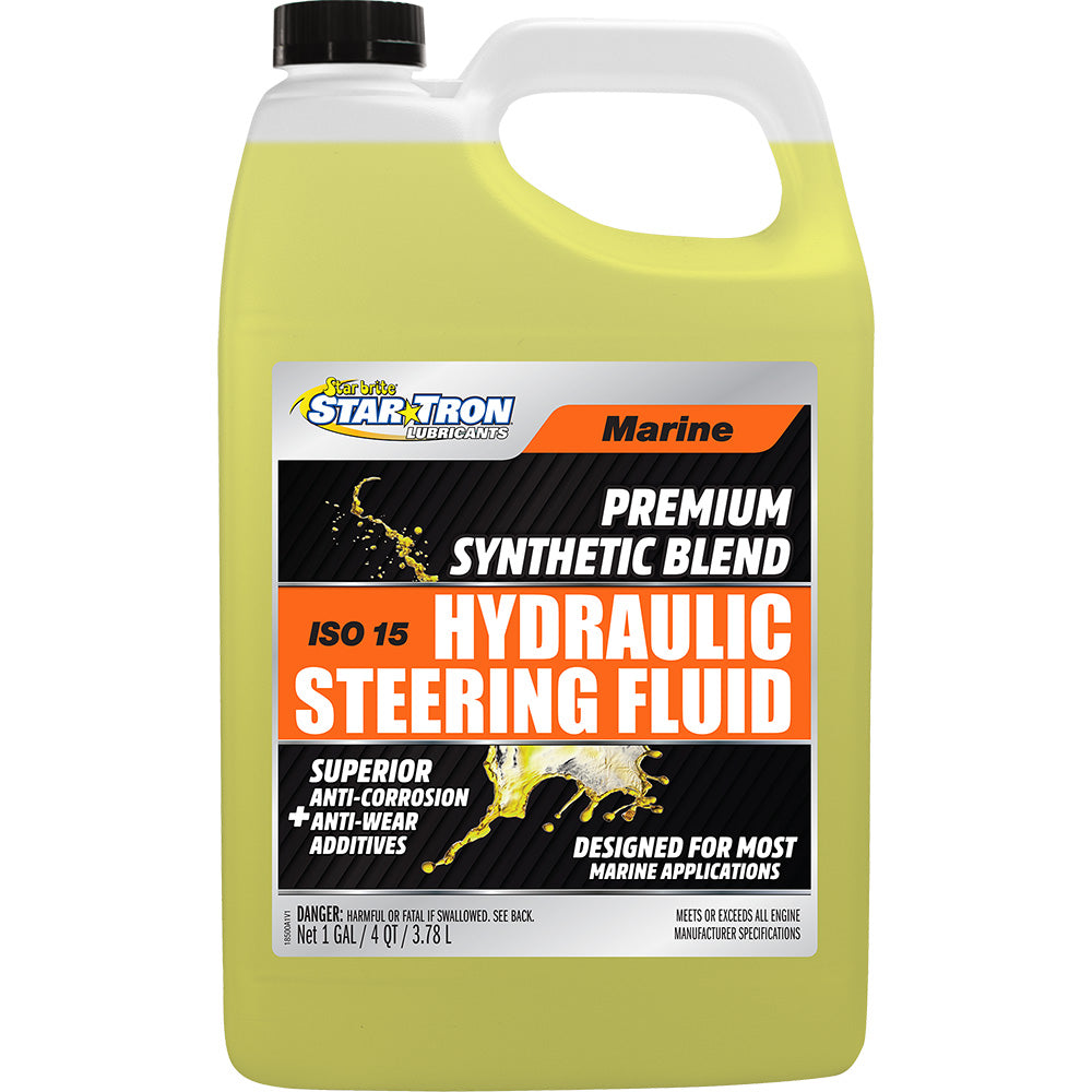 Star brite Hydraulic Steering Fluid - ISO 15 Marine Synthetic Blend - 1 Gallon — marine steering systems