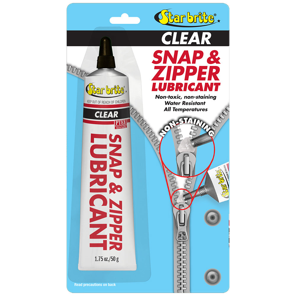 Star brite Snap & Zipper Lubricant - Clear, Multi-Use - 1.75 oz — marine cleaning
