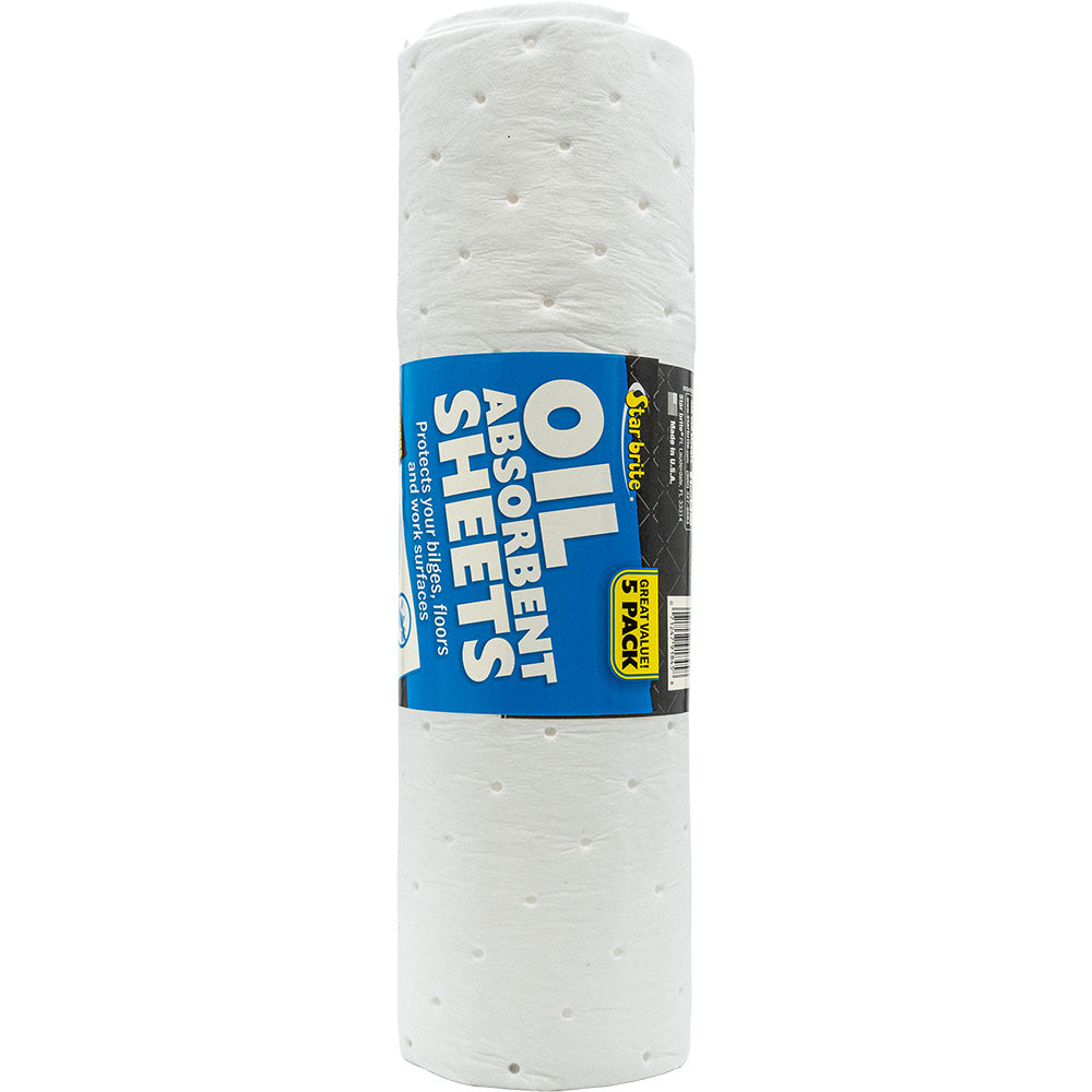 Star brite High-Efficiency Oil Absorbent Sheets *5-Pack — marine cleaning