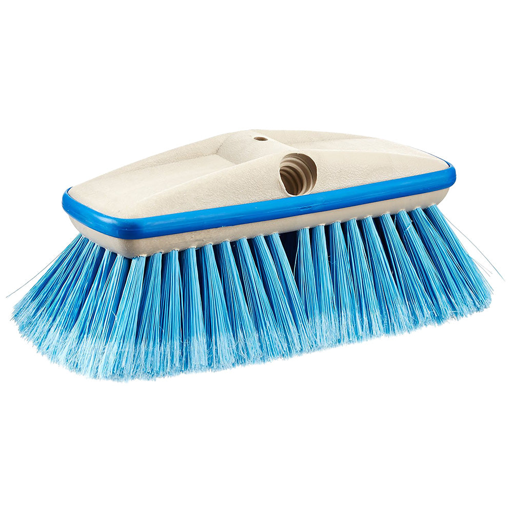 Star brite Deluxe Medium Blue Wash 8" Brush Head w/Bumper - Dual Connections — marine cleaning